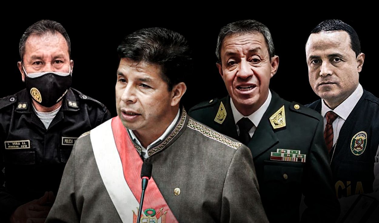 Pedro Castillo retira al comandante general, jefe de Estado Mayor e inspector general de la PNP
